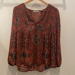 Braeve v-neck jewel-toned blouse